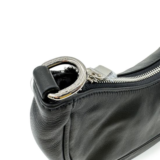 Сумка-банан Renato Angi черная кожаная - фото 4, 3202181 RA NERO