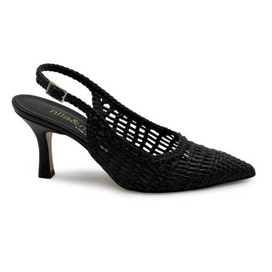 Туфли летние NILA&amp;NILA черные кожаные плетеные - фото 1, AB2164M174 NIL NERO