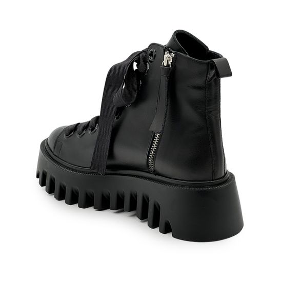 Ботинки LAB MILANO черные кожаные на меху - фото 3, 196-410 LAB