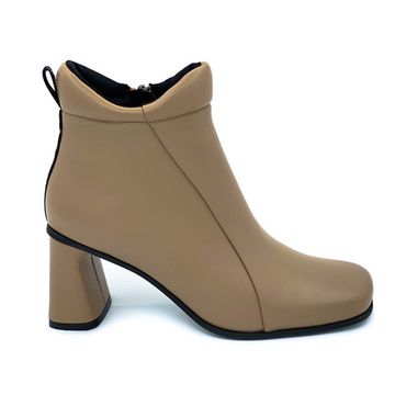 Ботильоны Jeannot бежевые кожаные демисезонные - фото 1, HJ573S JN BEIGE