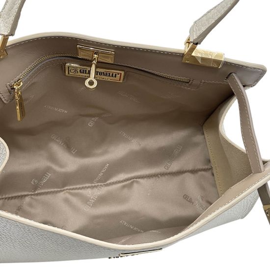 Сумка Gilda Tonelli бежевая кожаная - фото 4, 1077 TON BEIGE