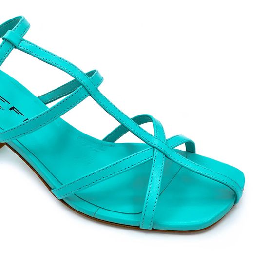 Босоножки Tiffi бирюзовые кожаные - фото 6, J720/50 TI TIFFANY