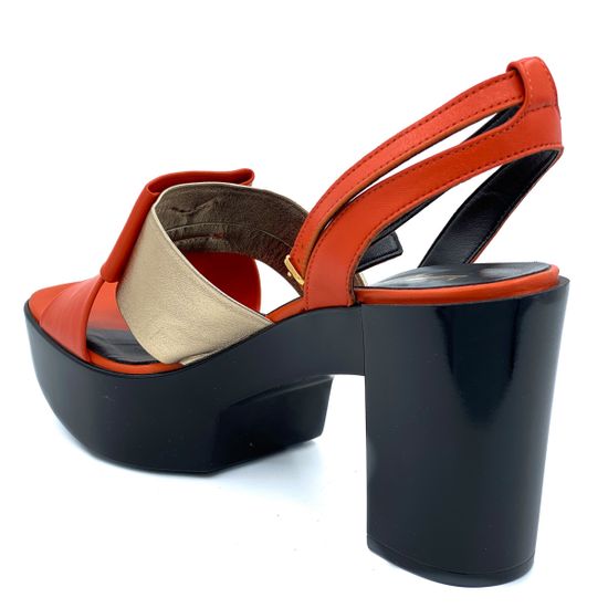 Босоножки Jeannot красные кожаные - фото 3, 