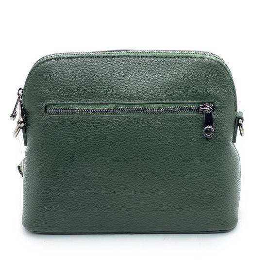 Клатч Di Gregorio зеленый кожаный - фото 3, 