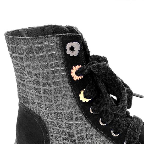 Ботинки Marzetti черные МЕХ комбинация замши и кожи - фото 6, 