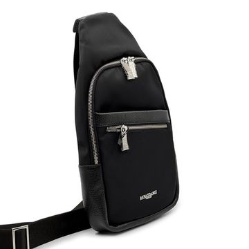 Рюкзак кросс-боди Renato Angi черный кожа/текстиль - фото 2, 3358710 RA NERO