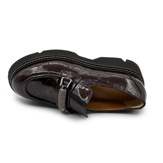 Лоферы женские Mot-Cle бордовые наплак - фото 5, MOT2757 MOT BORDO