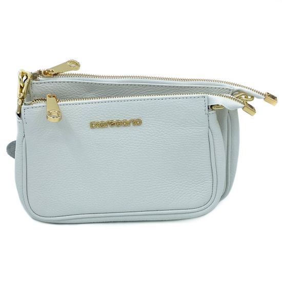 Клатч Di Gregorio белый кожаный - фото 1, 