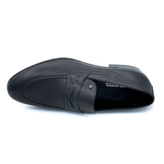 Туфли Mario Bruni черные кожаные со сквозной перфорацией - фото 5, 