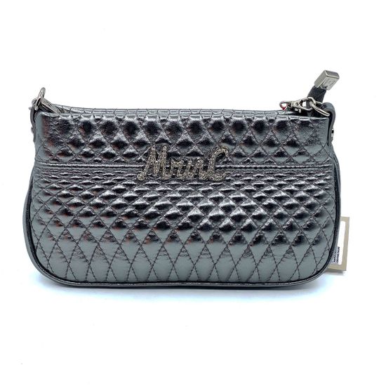 Клатч Marina Creazioni кожаный серебряного цвета - фото 1, 