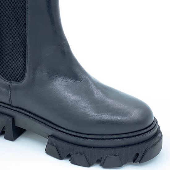 Ботинки Mimmu черные кожаные демисезонные - фото 5, ER5153 MIM