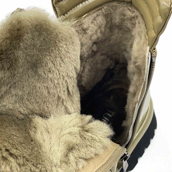 Ботинки Tuffoni фисташковые из лакированной кожи на меху - фото 7, 1723021PF TUF LAK PHISTACO