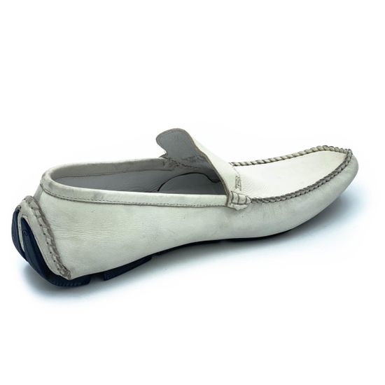 Мокасины Barcly белые кожаные - фото 3, 