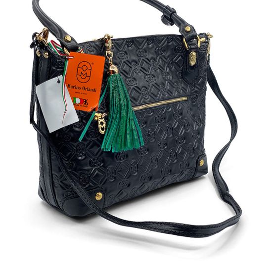 Сумка Marino Orlandi черная кожаная - фото 2, 
