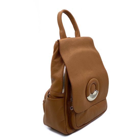 Рюкзак Di Gregorio рыжий кожаный - фото 2, 818 DG CUOIO