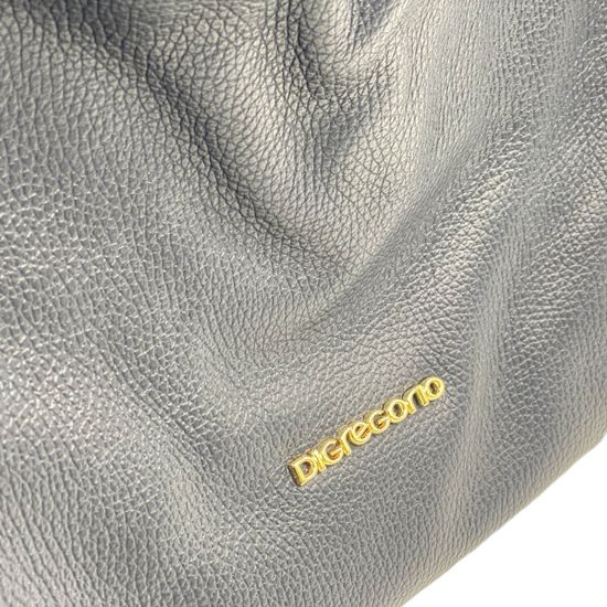 Сумка Di Gregorio синяя кожаная - фото 5, 