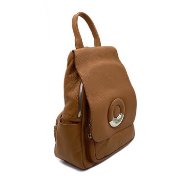 Рюкзак Di Gregorio рыжий кожаный - фото 2, 818 DG CUOIO