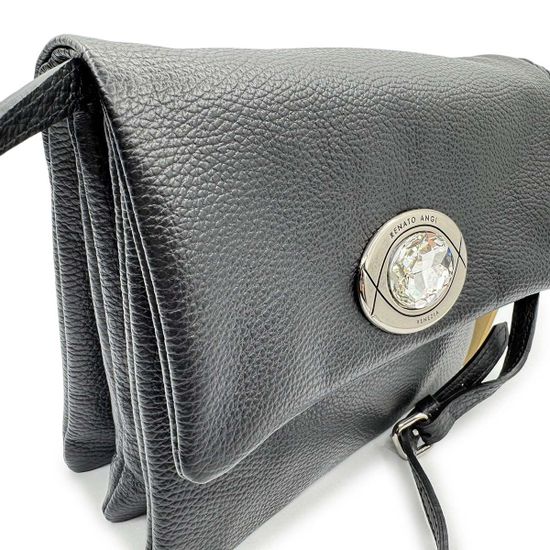 Сумочка Renato Angi черная кожаная - фото 4, 3357101 RA NERO