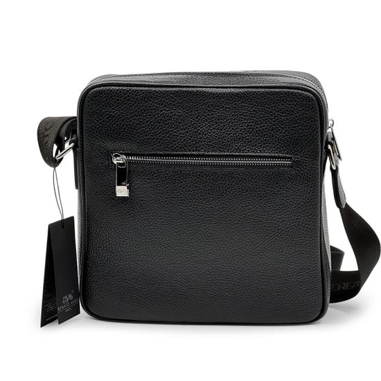 Сумка "почтальон" Renato Angi черная кожаная - фото 3, 3354101 RA