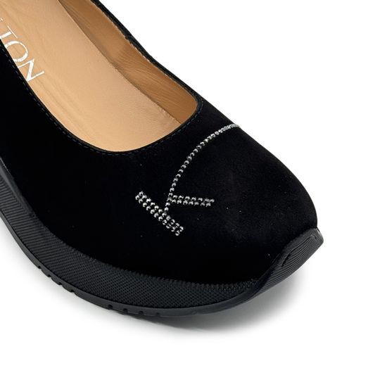 Туфли женские KELTON черные замшевые - фото 6, AL4102 KEL