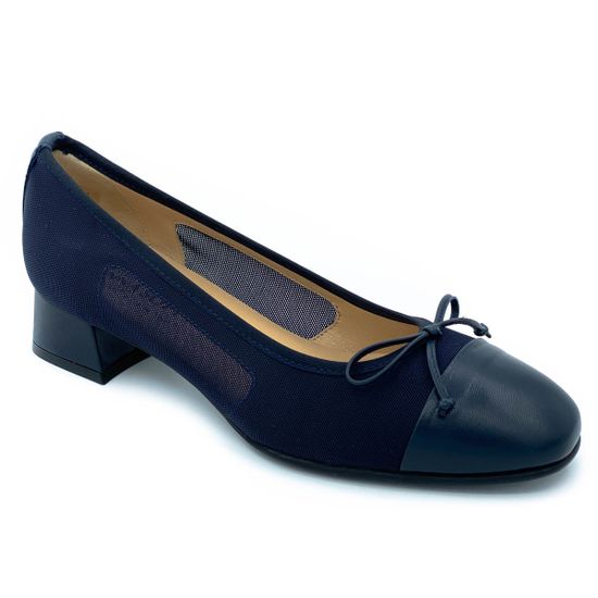 Туфли Donna Soft синие комбинация кожи и текстиля - фото 2, 