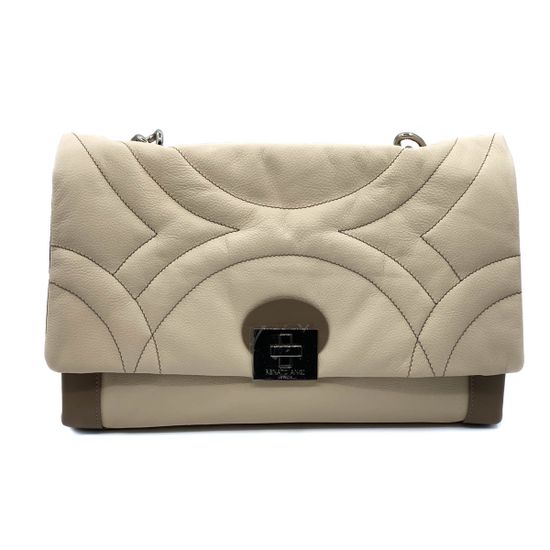 Сумка Renato Angi бежевая кожаная - фото 1, 