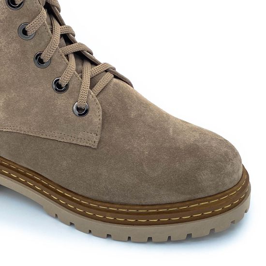 Ботинки Cover бежевые замшевые МЕХ - фото 6, 