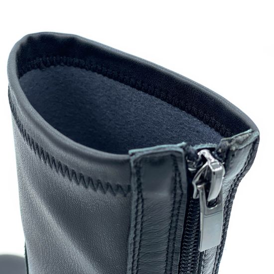 Ботильоны Cover черные кожаные Байка - фото 7, 1663807-1 COV NAPPA