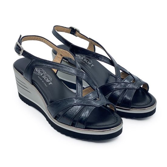 Босоножки Donna Soft черные кожаные - фото 7, DS2052 DS