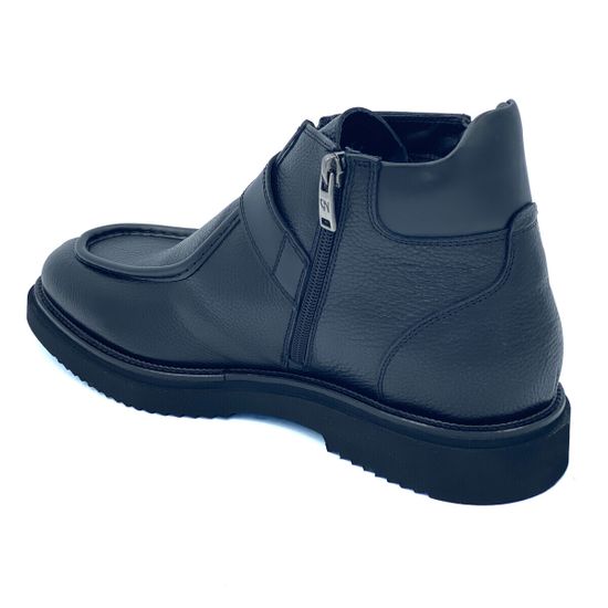 Ботинки Giampieronicola черные кожаные на шерсти - фото 3, L43426 GPN