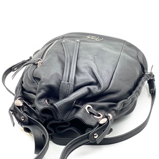 Сумка-рюкзак Renato Angi черная кожаная - фото 4, 