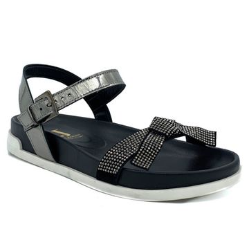 Босоножки Jeannot черно-серебряные - фото 2, 37061 JN