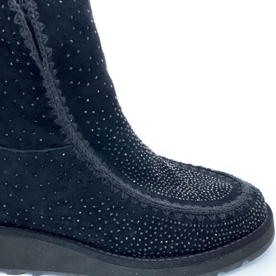 Ботинки Gianni Renzi черные замшевые МЕХ - фото 5, 