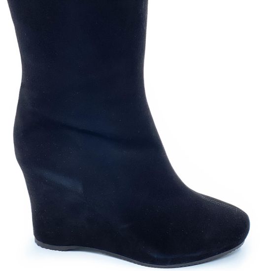 Сапоги Kelton черные замшевые МЕХ - фото 4, 