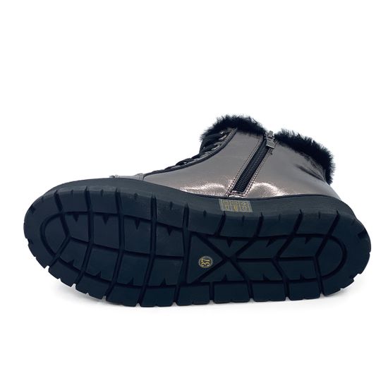 Ботинки Ilasio Renzoni серебряного цвета кожаные на меху - фото 4, 