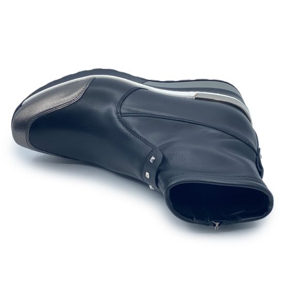 Ботинки Donna Soft черные кожаные демисезонные - фото 5, DS1621 DS