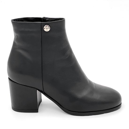 Ботильоны Tiffi черные кожаные МЕХ - фото 1, GR107M/60ZG TI NAP