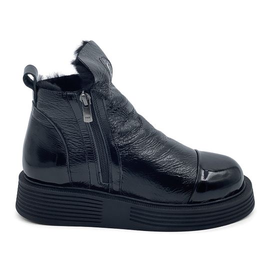 Ботинки Tuffoni черные наплак на меху - фото 1, 