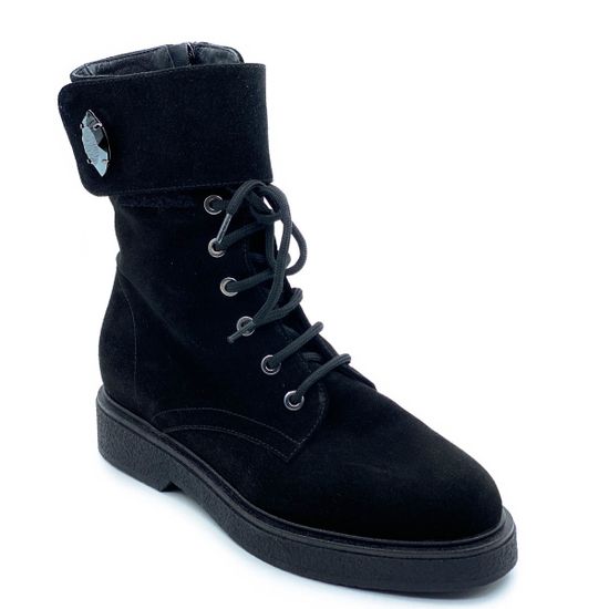 Ботинки Giorgio Piergentili черные замшевые МЕХ - фото 2, 