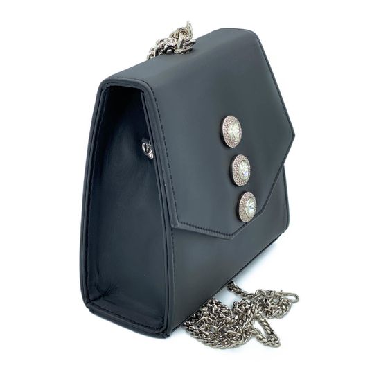 Сумочка Marina Creazioni черная кожаная маленькая - фото 2, B5362 MC NERO