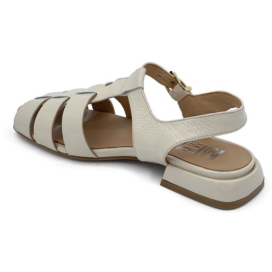 Сандалии MIMMU молочного цвета кожаные лакированные - фото 3, F023K2 MIM MILK