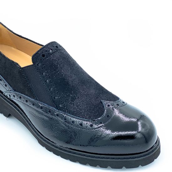 Полуботинки Donna Soft черные наплак - фото 6, 