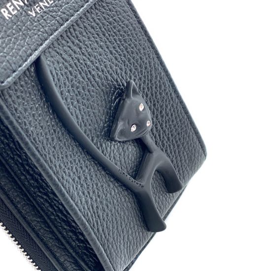 Кошелек-сумка Renato Angi черный кожаный - фото 4, 