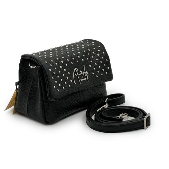 Сумка кросс-боди Renato Angi черная кожаная - фото 2,