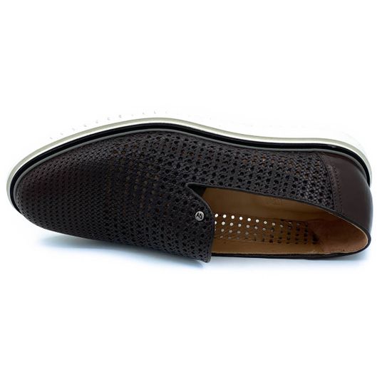 Слипоны Giampieronicola коричневые кожаные - фото 5, L40233 GPN