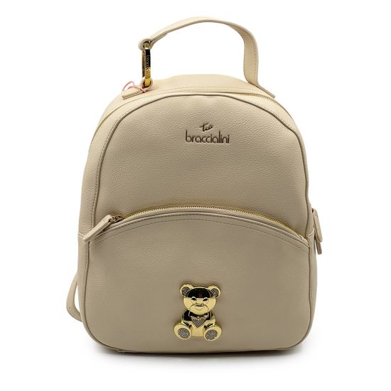 Рюкзак Braccialini бежевый кожаный - фото 1, B18524 BRA BEIGE