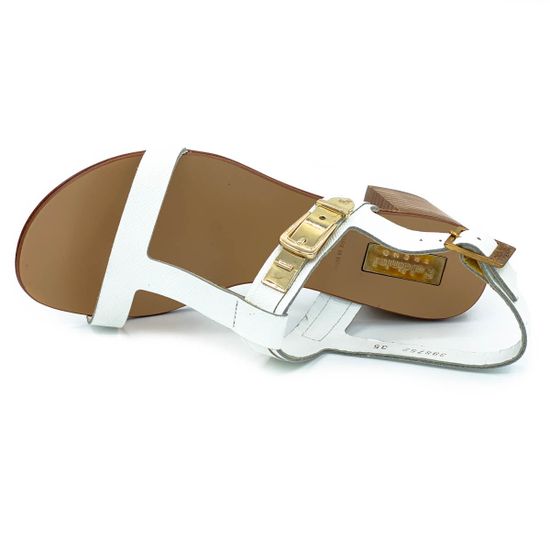 Босоножки Baldinini белые кожаные - фото 5, 