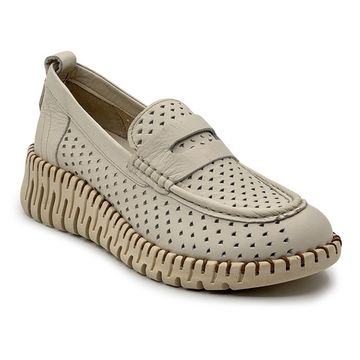 Лоферы Nila Nila светло-розовые кожаные с перфорацией - фото 2, ES025YA-165 NIL ROSA