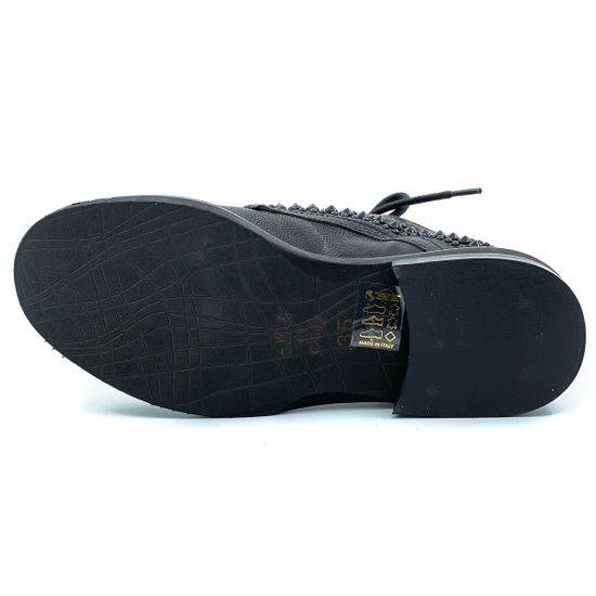 Ботинки женские Mimmu из натуральной кожи черного цвета - фото 4, 