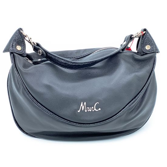 Сумочка Marina Creazioni черная кожаная маленькая - фото 1, 